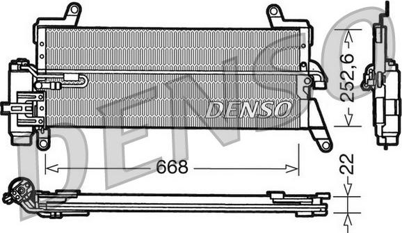 Denso DCN13010 - Конденсатор, кондиціонер autocars.com.ua