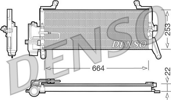 Denso DCN13011 - Конденсатор, кондиціонер autocars.com.ua