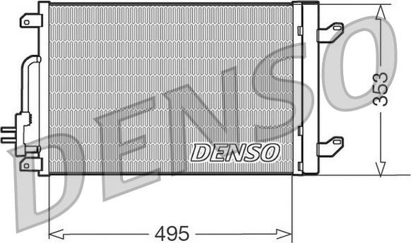 Denso DCN13015 - Конденсатор, кондиціонер autocars.com.ua