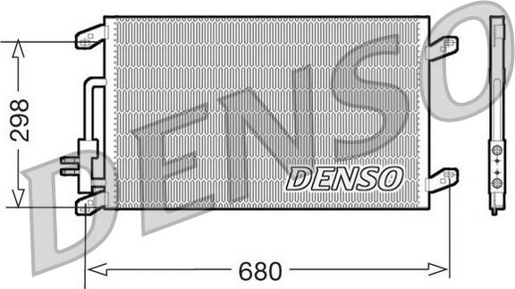 Denso DCN13016 - Конденсатор, кондиціонер autocars.com.ua