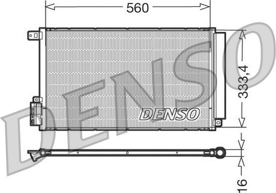 Denso DCN13109 - Конденсатор, кондиціонер autocars.com.ua