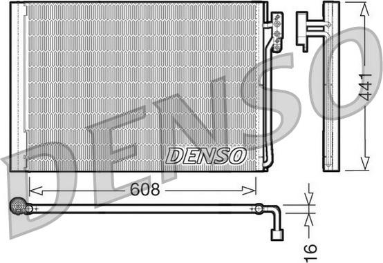 Denso DCN14001 - Конденсатор, кондиціонер autocars.com.ua