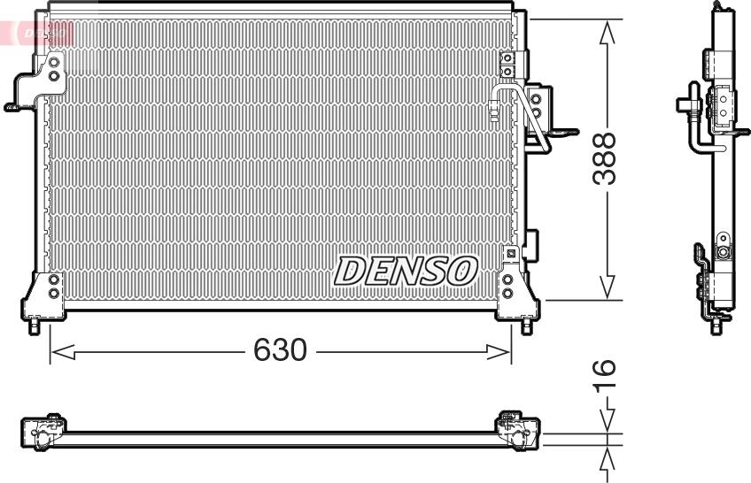 Denso DCN14005 - Конденсатор, кондиціонер autocars.com.ua