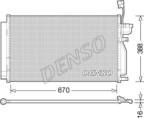 Denso DCN15002 - Конденсатор, кондиціонер autocars.com.ua