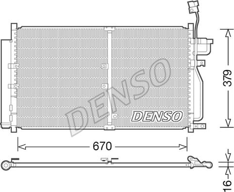 Denso DCN15003 - Конденсатор, кондиціонер autocars.com.ua