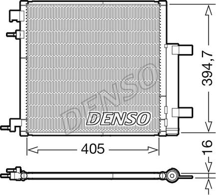 Denso DCN15006 - Конденсатор, кондиціонер autocars.com.ua