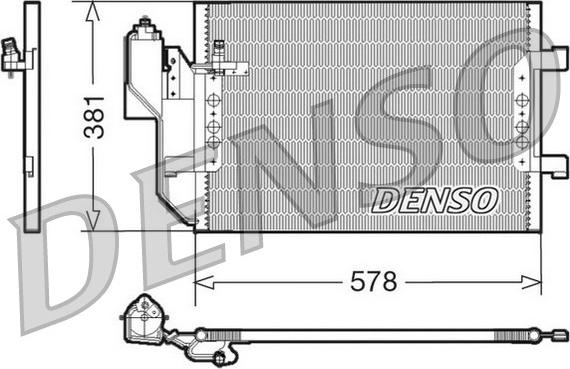 Denso DCN17002 - Конденсатор, кондиціонер autocars.com.ua