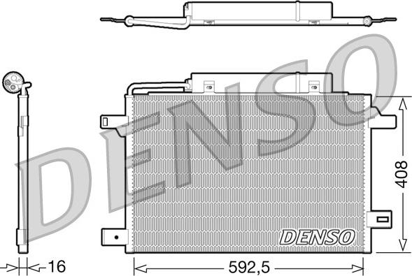 Denso DCN17003 - Конденсатор кондиционера avtokuzovplus.com.ua