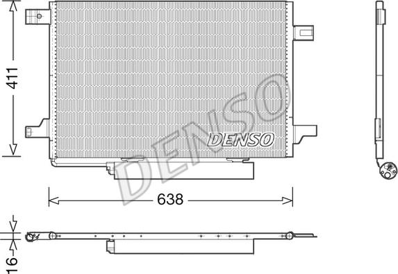 Denso DCN17004 - Конденсатор кондиционера avtokuzovplus.com.ua