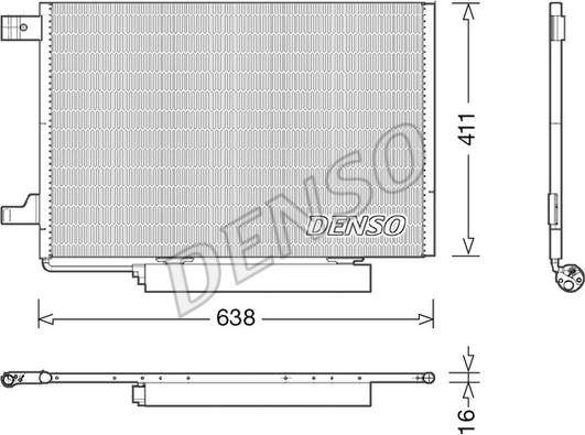 Denso DCN17006 - Конденсатор кондиционера avtokuzovplus.com.ua