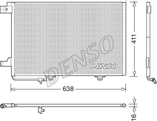 Denso DCN17007 - Конденсатор кондиционера avtokuzovplus.com.ua