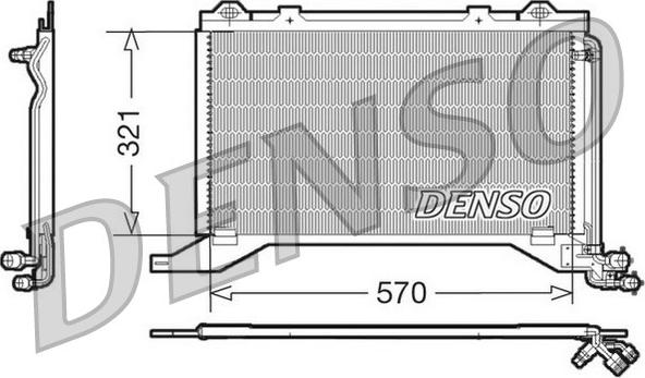 Denso DCN17019 - Конденсатор, кондиціонер autocars.com.ua