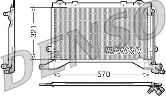 Denso DCN17020 - Конденсатор, кондиціонер autocars.com.ua