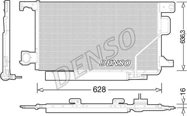 Denso DCN17023 - Конденсатор, кондиціонер autocars.com.ua