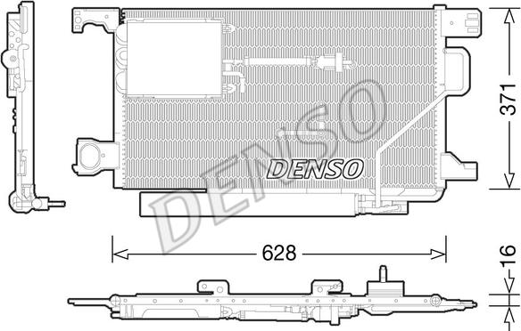 Denso DCN17024 - Конденсатор, кондиціонер autocars.com.ua