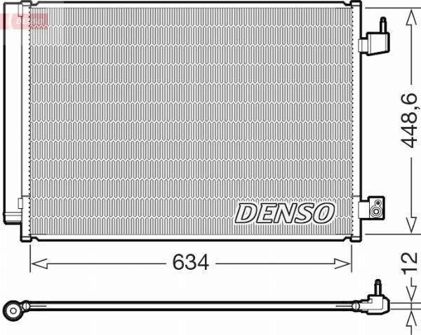 Denso DCN17031 - Конденсатор, кондиціонер autocars.com.ua