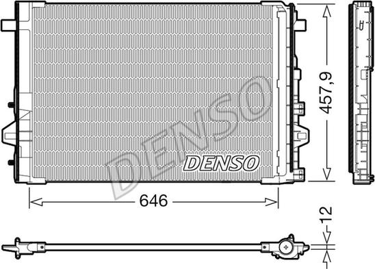 Denso DCN17059 - Конденсатор, кондиціонер autocars.com.ua