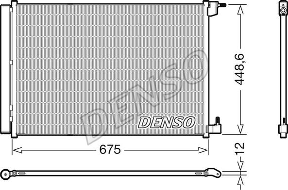 Denso DCN17060 - Конденсатор, кондиціонер autocars.com.ua