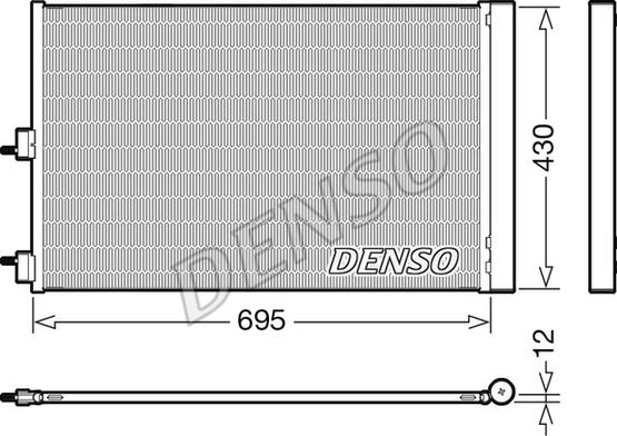 Denso DCN17061 - Конденсатор, кондиціонер autocars.com.ua