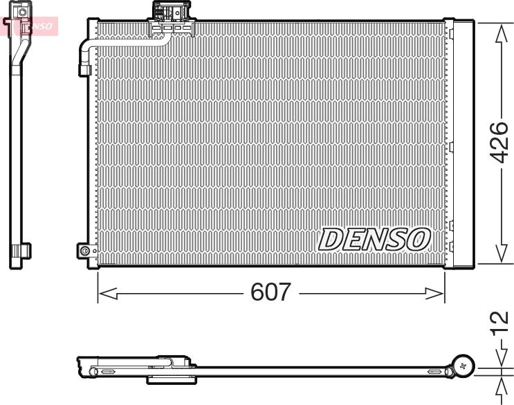 Denso DCN17064 - Конденсатор кондиционера avtokuzovplus.com.ua