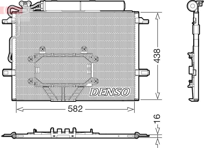 Denso DCN17065 - Конденсатор, кондиціонер autocars.com.ua