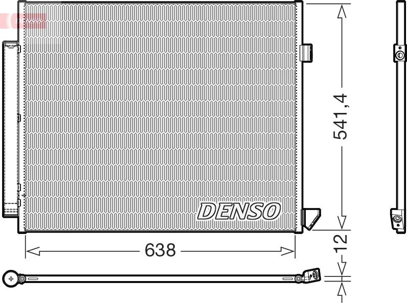 Denso DCN17066 - Конденсатор, кондиціонер autocars.com.ua