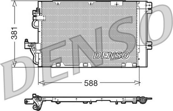 Denso DCN20010 - Конденсатор, кондиціонер autocars.com.ua