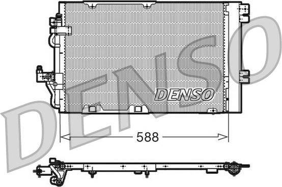 Denso DCN20011 - Конденсатор, кондиціонер autocars.com.ua