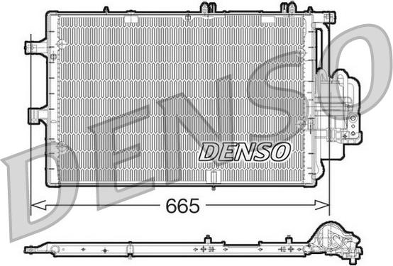 Denso DCN20017 - Конденсатор, кондиціонер autocars.com.ua