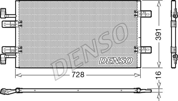 Denso DCN20019 - Конденсатор, кондиціонер autocars.com.ua