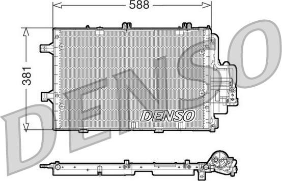 Denso DCN20020 - Конденсатор, кондиціонер autocars.com.ua