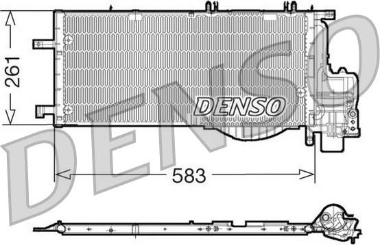 Denso DCN20022 - Конденсатор кондиционера avtokuzovplus.com.ua
