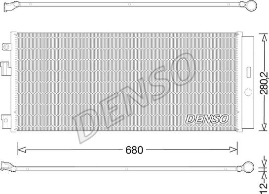Denso DCN20023 - Конденсатор, кондиціонер autocars.com.ua