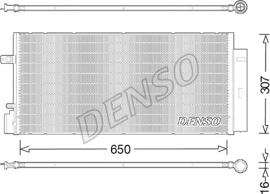 Denso DCN20024 - Конденсатор кондиционера avtokuzovplus.com.ua