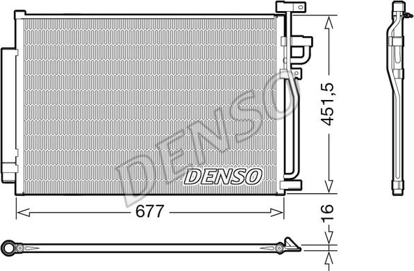 Denso DCN20040 - Конденсатор, кондиціонер autocars.com.ua