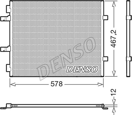 Denso DCN20042 - Конденсатор, кондиціонер autocars.com.ua