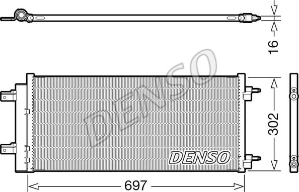 Denso DCN20044 - Конденсатор, кондиціонер autocars.com.ua