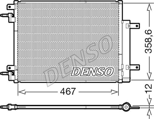 Denso DCN20046 - Конденсатор, кондиціонер autocars.com.ua