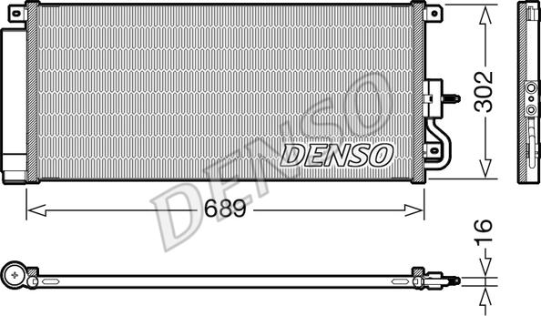 Denso DCN20048 - Конденсатор, кондиціонер autocars.com.ua