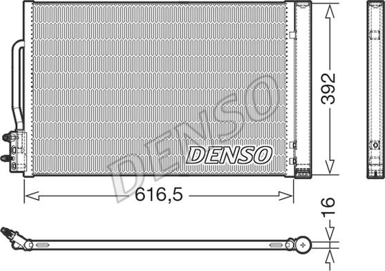 Denso DCN20049 - Конденсатор, кондиціонер autocars.com.ua