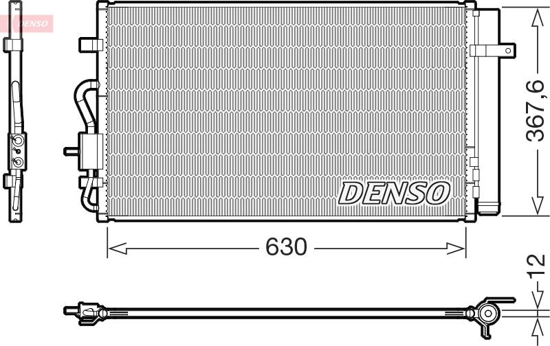 Denso DCN20050 - Конденсатор, кондиціонер autocars.com.ua