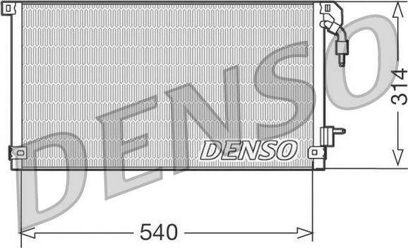 Denso DCN21003 - Конденсатор, кондиціонер autocars.com.ua