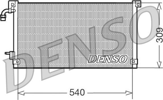 Denso DCN21004 - Конденсатор, кондиціонер autocars.com.ua