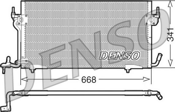 Denso DCN21011 - Конденсатор, кондиціонер autocars.com.ua