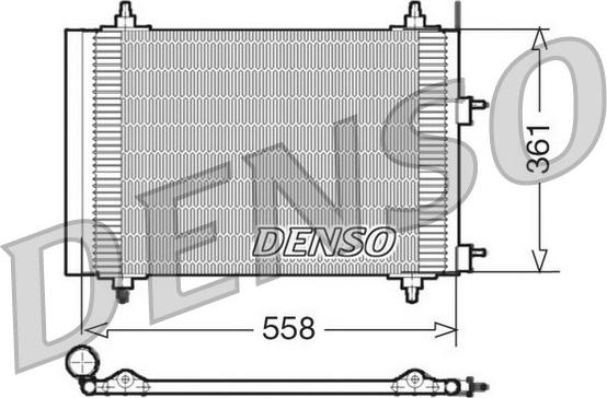 Denso DCN21015 - Конденсатор кондиционера avtokuzovplus.com.ua