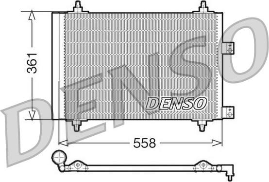 Denso DCN21016 - Конденсатор кондиционера avtokuzovplus.com.ua