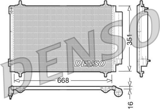 Denso DCN21017 - Конденсатор, кондиціонер autocars.com.ua