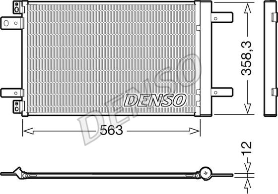 Denso DCN21032 - Конденсатор, кондиціонер autocars.com.ua