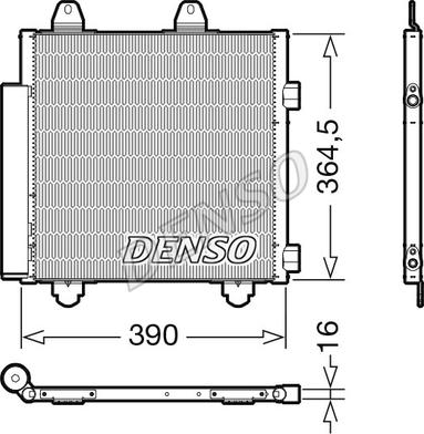 Denso DCN21033 - Конденсатор, кондиціонер autocars.com.ua