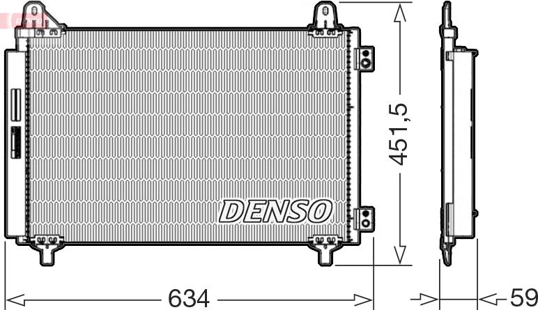 Denso DCN21034 - Конденсатор кондиционера avtokuzovplus.com.ua